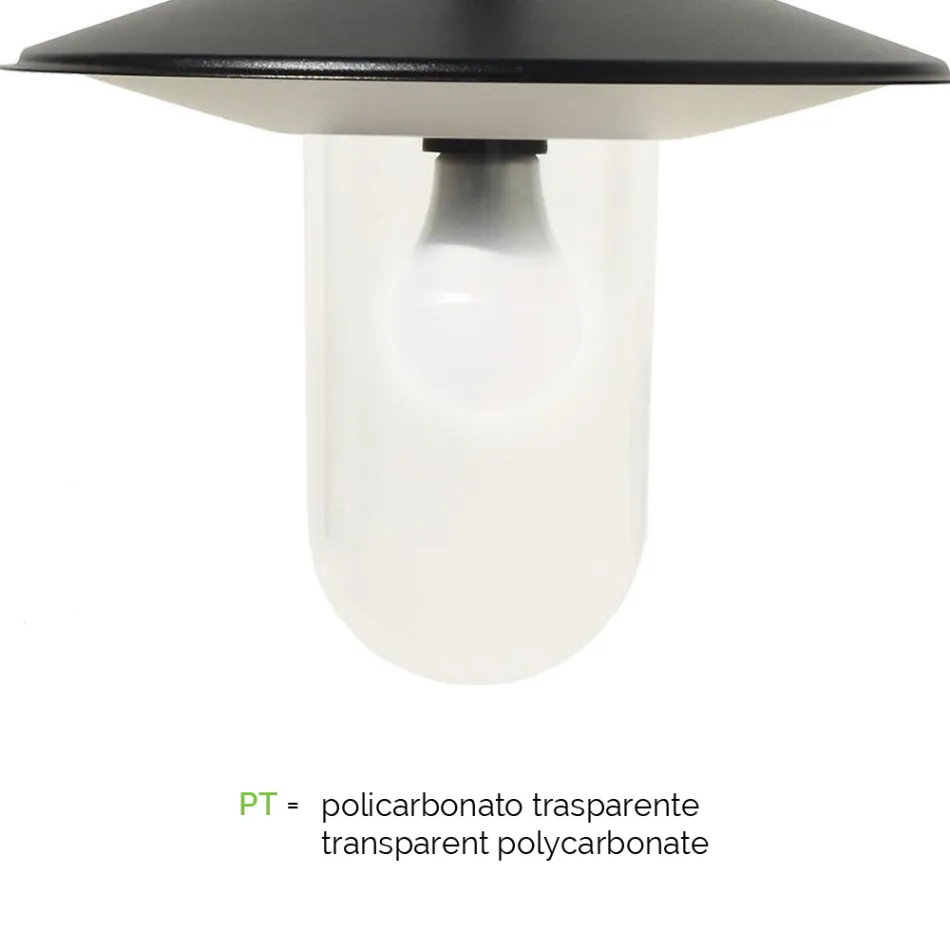 Outdoor Wall Lamp in Gray Aluminum Made in Italy - Belen Viadurini