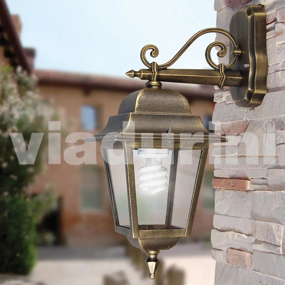 Outdoor wall lamp in aluminum made in Italy, Aquilina Viadurini