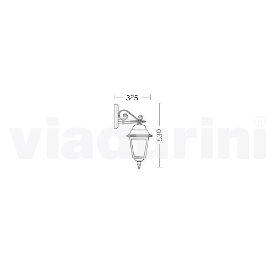 Outdoor wall lamp in aluminum made in Italy, Aquilina Viadurini