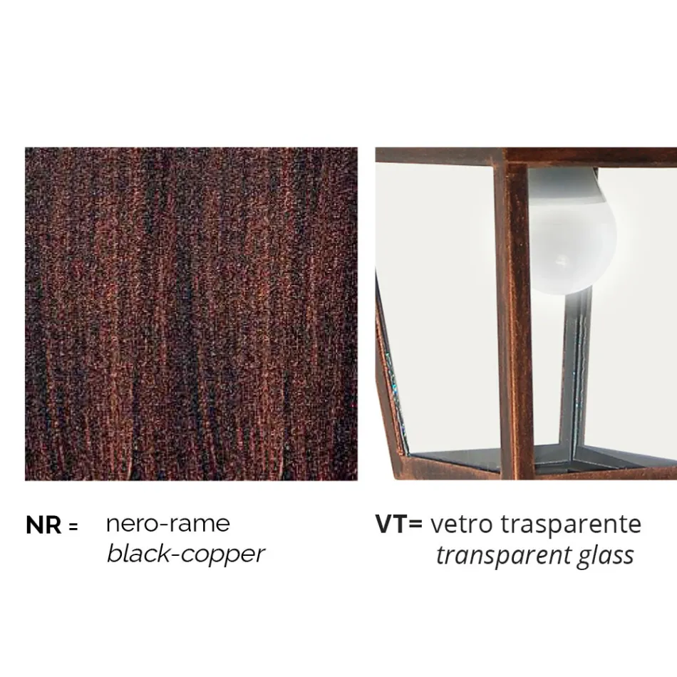 Outdoor wall lamp in aluminum made in Italy, Aquilina Viadurini