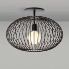 Modern ceiling lamp in painted steel, Ø48xH 35 cm, Heila Viadurini