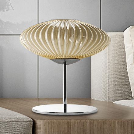 Artisan Table Lamp in Hand Blown Glass in Venice - Dafne Viadurini