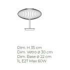 Artisan Table Lamp in Hand Blown Glass in Venice - Dafne Viadurini