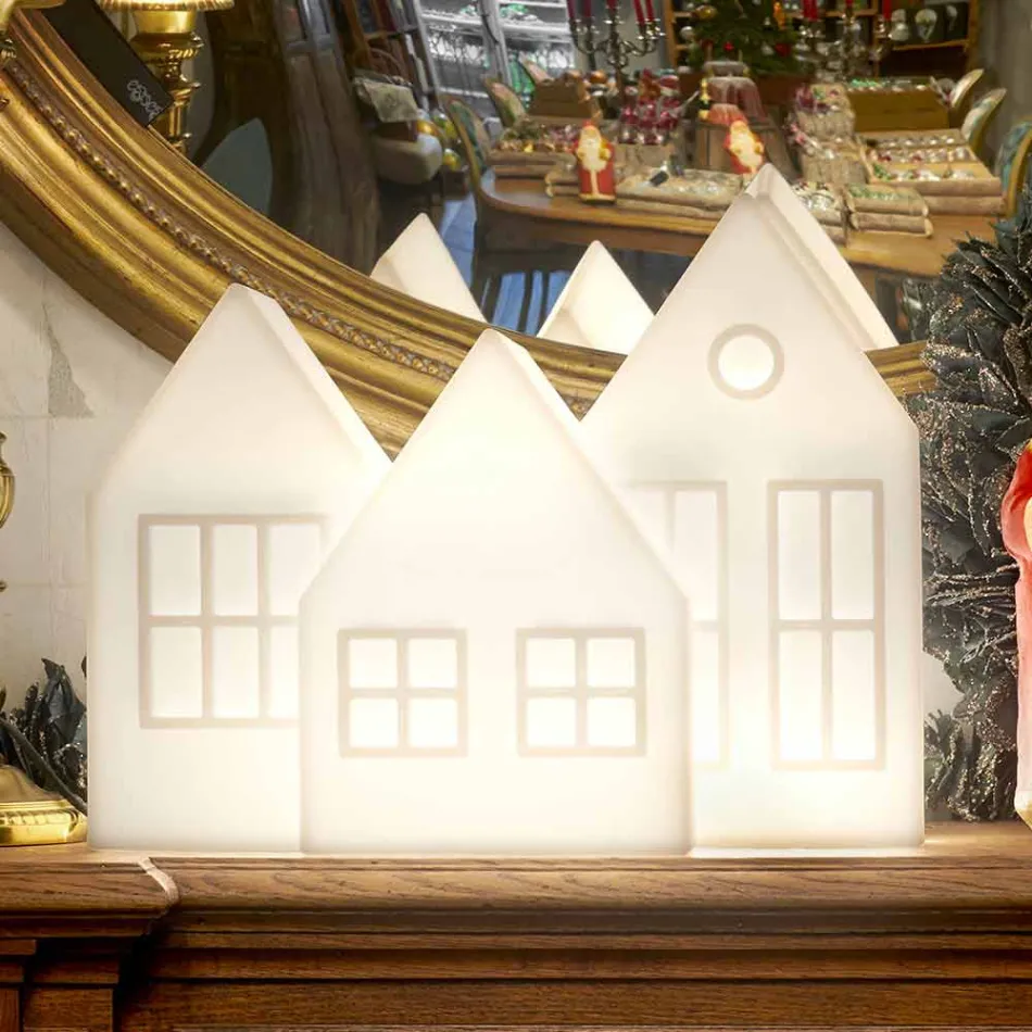 Table Lamp Casette Led White or Red Design Slide Made in Italy - Kolme Viadurini