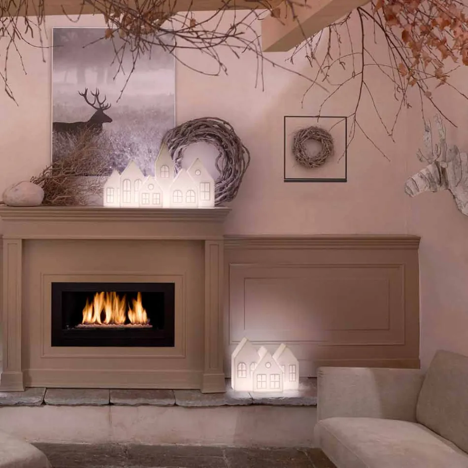 Table Lamp Casette Led White or Red Design Slide Made in Italy - Kolme Viadurini