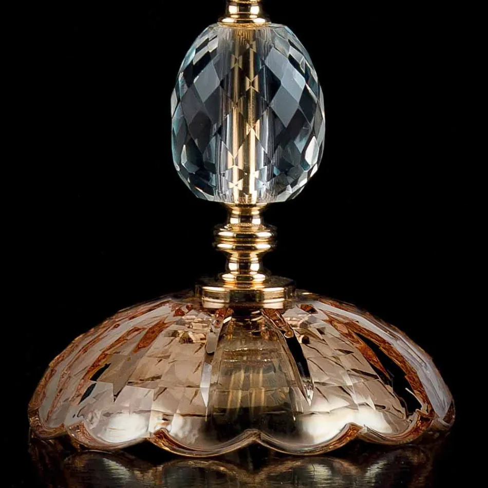 Classic glass table lamp in glass and glass Belle, made in Italy Viadurini