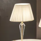 Classic Italian Handmade Glass Table Lamp and Lampshade - Rapallo Viadurini
