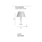 Classic Italian Handmade Glass Table Lamp and Lampshade - Rapallo Viadurini