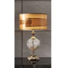 Classic Table Lamp Italian Handcrafted Glass and Crystals - Magrena Viadurini