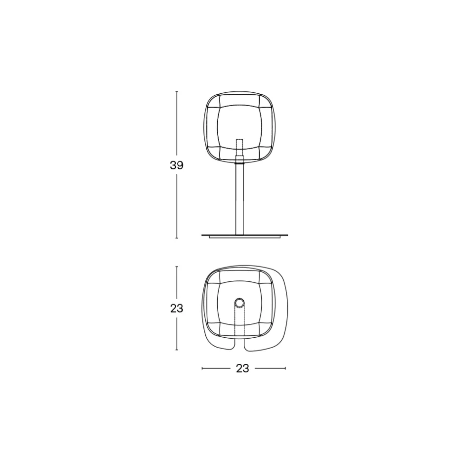 Table Lamp with Shiny Metal Structure Made in Italy - Donatina Viadurini