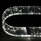 Acrylic Crystal Table Lamp and Gold, Silver or Copper Leaf - Gnassi Viadurini