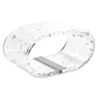 Acrylic Crystal Table Lamp and Gold, Silver or Copper Leaf - Gnassi Viadurini