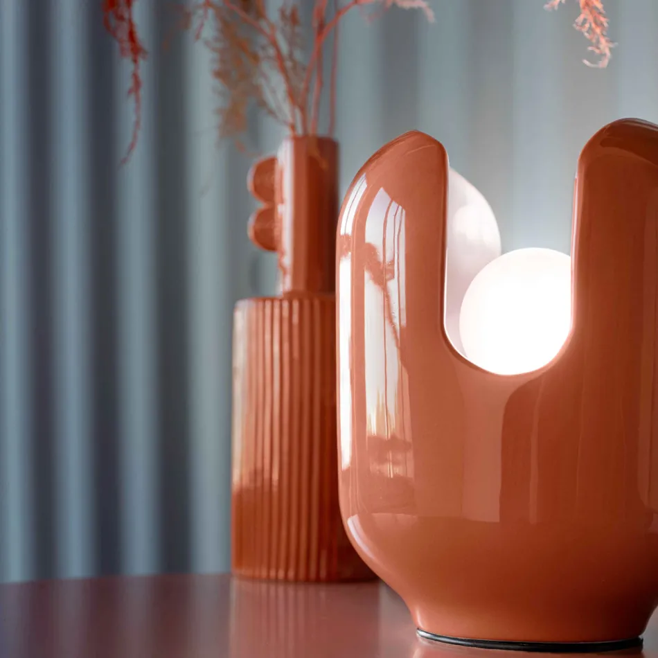 Table Lamp with a Modern Style in Ceramic Made in Italy - Batucada Viadurini