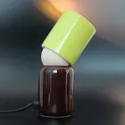 Modern design ceramic table lamp made in Italy Asia Viadurini