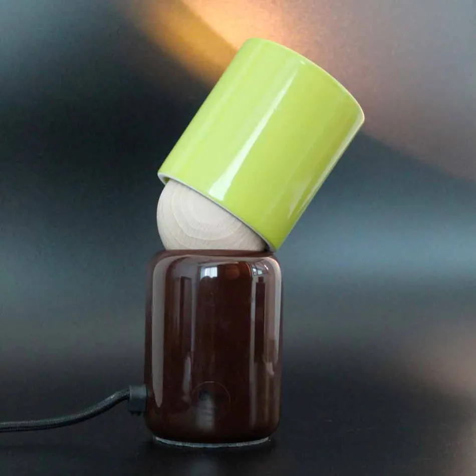 Modern design ceramic table lamp made in Italy Asia Viadurini