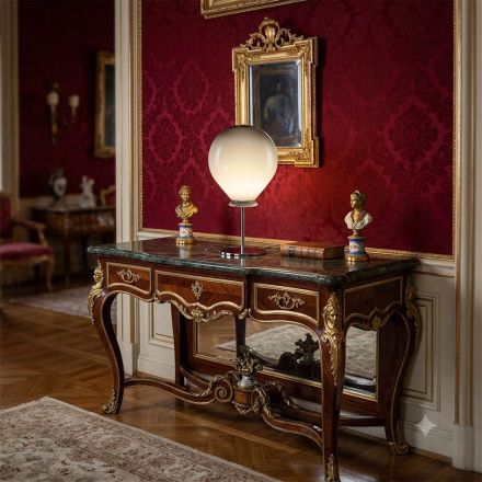 Large Handcrafted Glass Table Lamp in Various Colors Made in Italy - Iride Viadurini