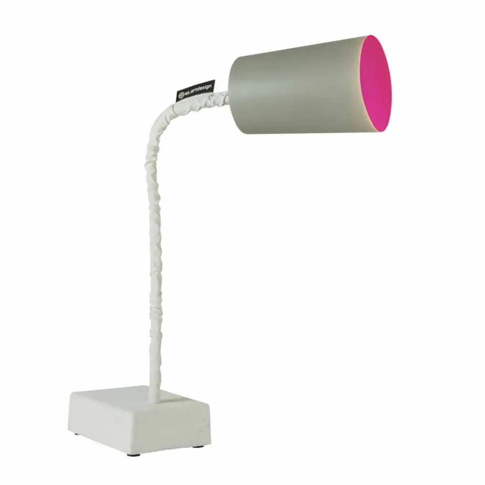 Table lamp In-es.artdesign Paint T2 flexible concrete stem Viadurini