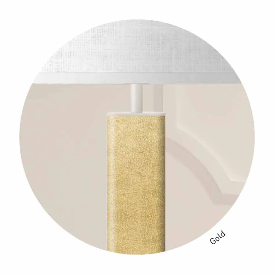 Metal Table Lamp with Fabric Lampshade Made in Italy - Jump Viadurini