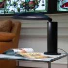 Table Lamp in Chrome or Black Metal with LED Made in Italy - Orlando Viadurini