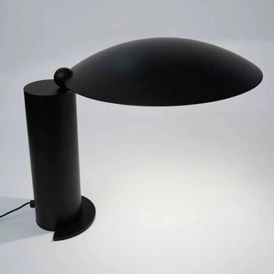 Table Lamp in Chrome or Black Metal with LED Made in Italy - Orlando Viadurini