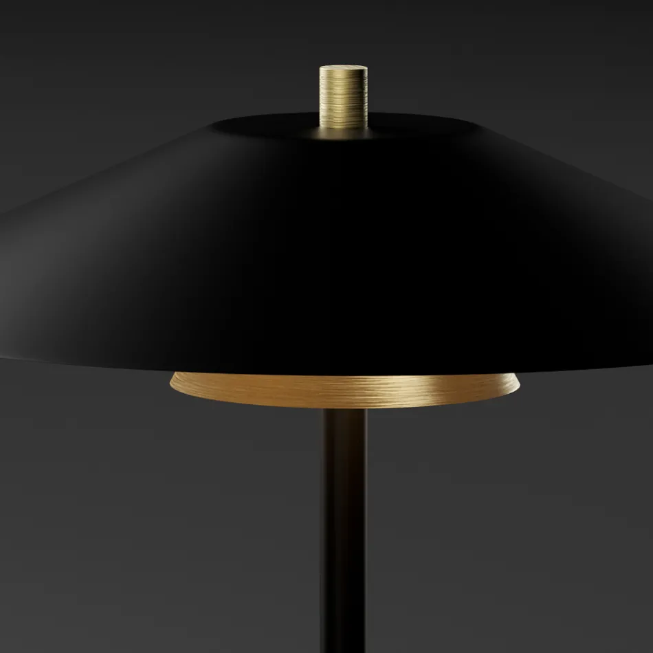 Mira Metal Table Lamp with Various Finishes Made in Italy Viadurini