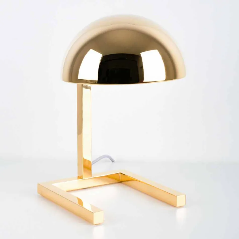 Table Lamp in Brass with Gold or Palladium Finish Made in Italy - Adana Viadurini