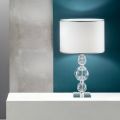 Table Lamp in Artisan Glass and Metal Classic Style - Mindful