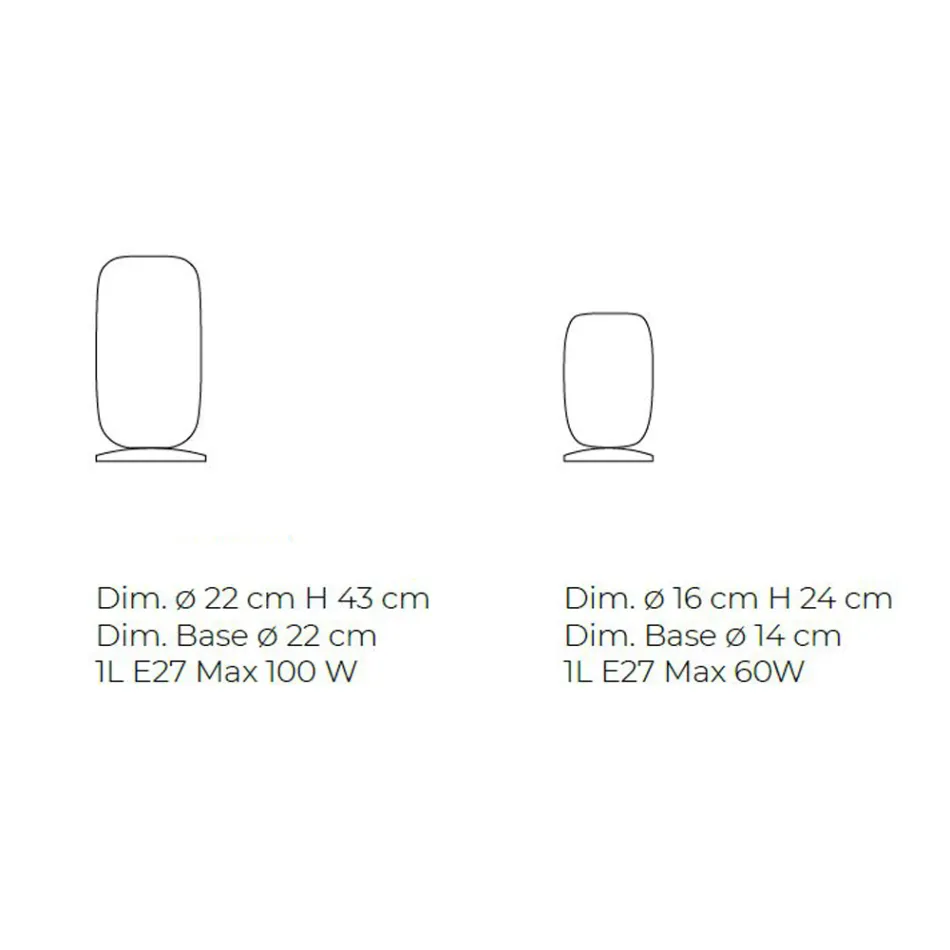 Hand Blown Glass Table Lamp in Venice 16 22 cm - Bamboo Viadurini