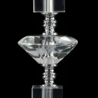 Ivy glass transparent and crystal glass table lamp, made in Italy Viadurini