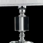 Ivy glass transparent and crystal glass table lamp, made in Italy Viadurini