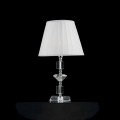 Classic design table lamp made of crystal and glass Ivy, made in Italy