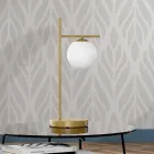 Modern Table Lamp in Brass and Glass Finish Made in Italy - Carima Viadurini