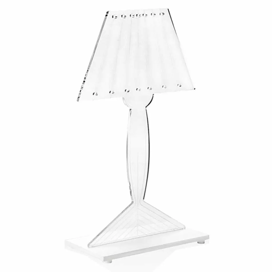 Shaped table lamp, Ferla plexiglass LED light Viadurini