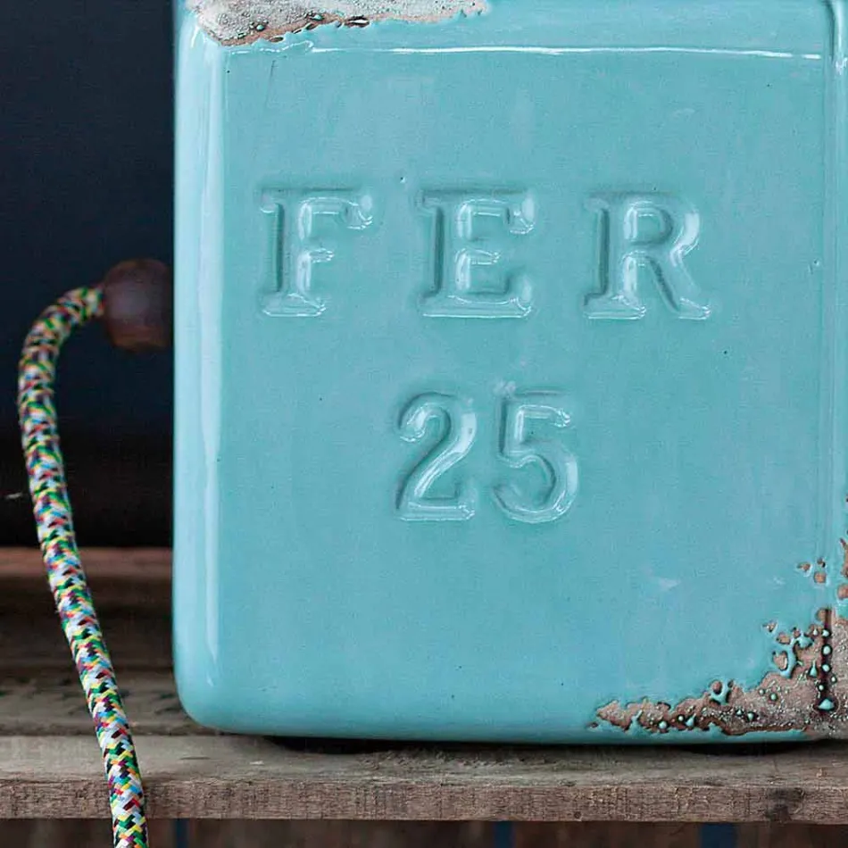 Industrial style table lamp in ceramic and iron Valerie Viadurini