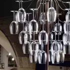 Floor lamp 30 glasses upside Sauvignon Viadurini