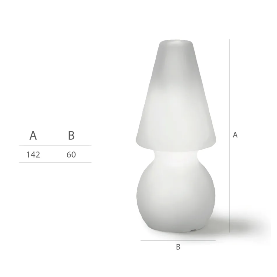 Led Floor Lamp in White Polyethylene Made in Italy - Alvarez Viadurini