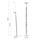 Extendable Floor Lamp Aluminum Matt Black Ladder Design - Watchful Viadurini