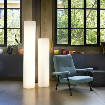 Slide Fluo cylindrical floor lamp made in Italy Viadurini