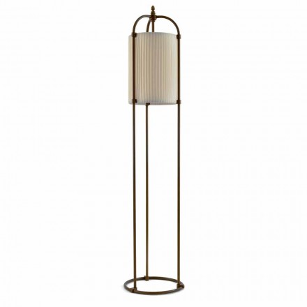 Floor lamp in brass and fabric Hua Hika Viadurini