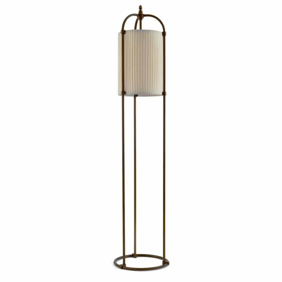 Floor lamp in brass and fabric Hua Hika Viadurini