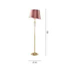 Classic Floor Lamp in Handcrafted Glass and Luxury Lampshade - Flanders Viadurini