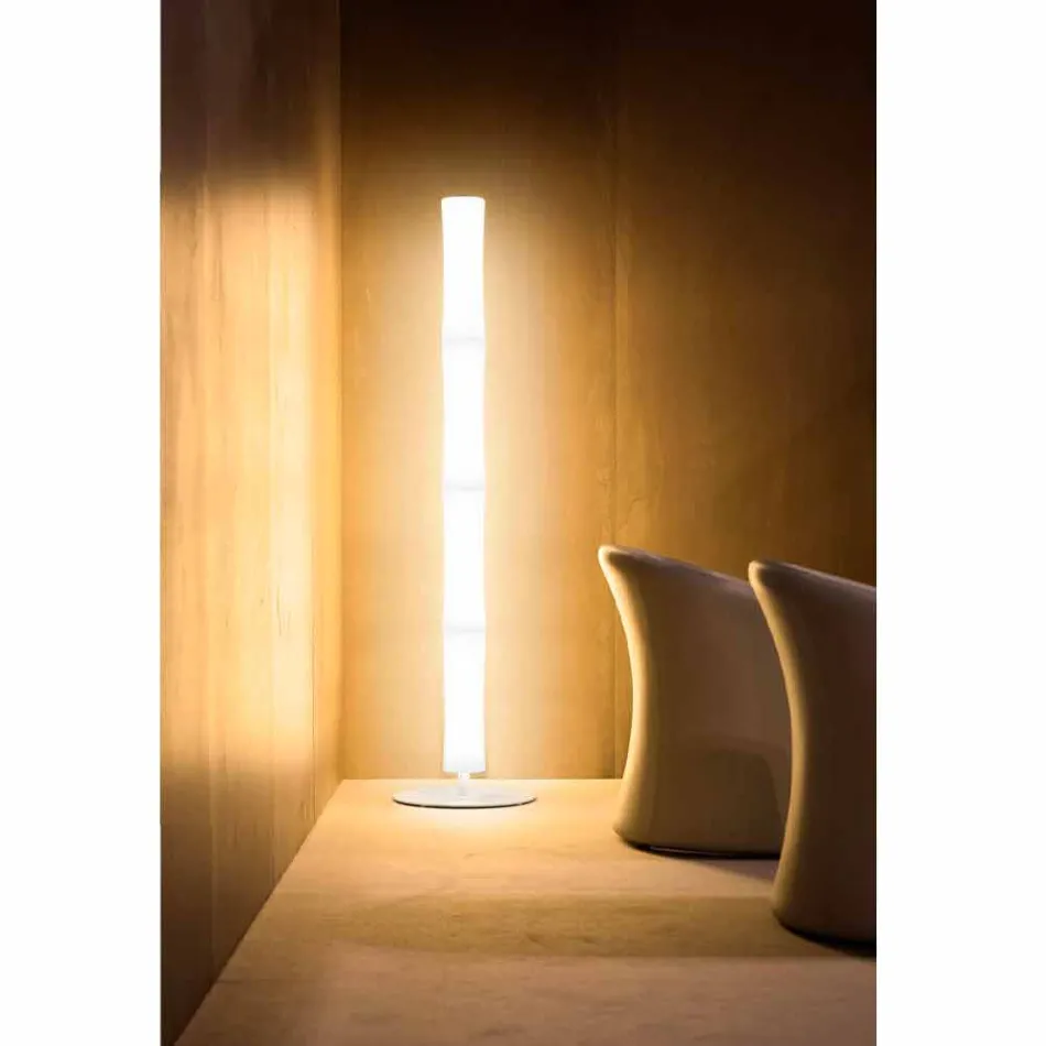 Floor Lamp with Lampshade in White Polyethylene Made in Italy - Asturia Viadurini