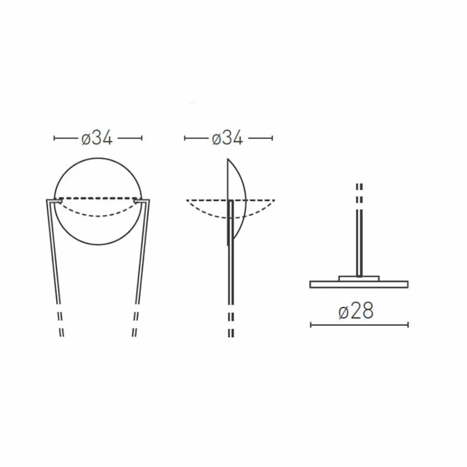 Floor Lamp with Metal Structure and Integrated LED Made in Italy - Rione Viadurini