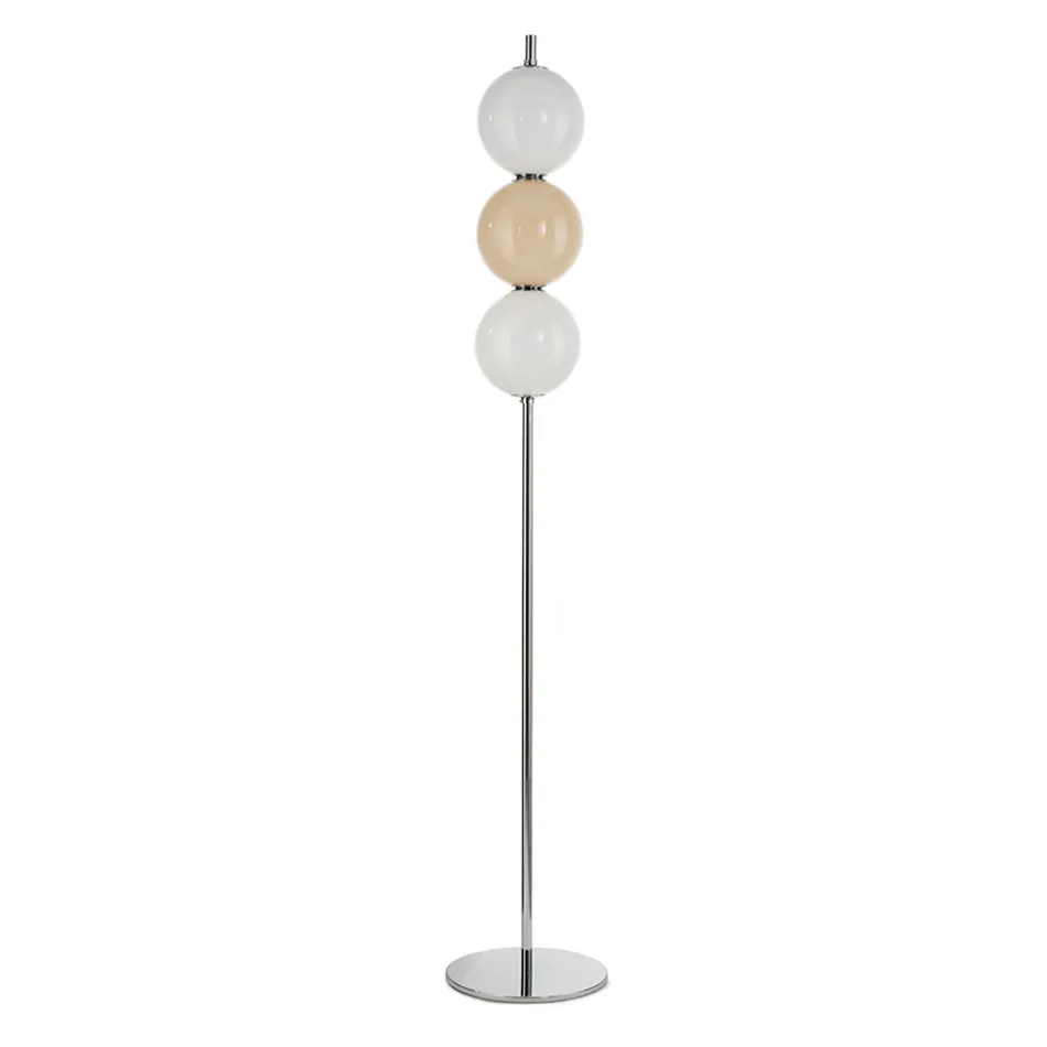 Lumira - Three-Light Floor Lamp in Cased Glass Made in Italy Viadurini