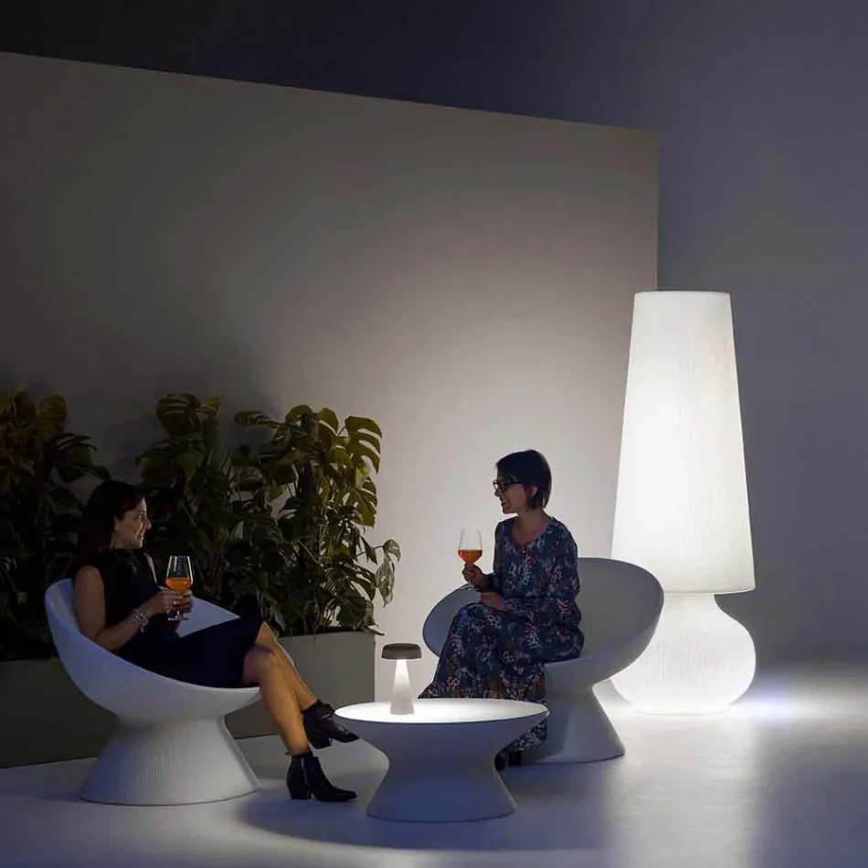 Outdoor Floor Lamp with Polyethylene Structure Made in Italy - Desmond Viadurini