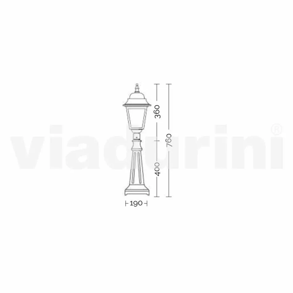 Outdoor floor lamp made of aluminum produced in Italy, Aquilina Viadurini