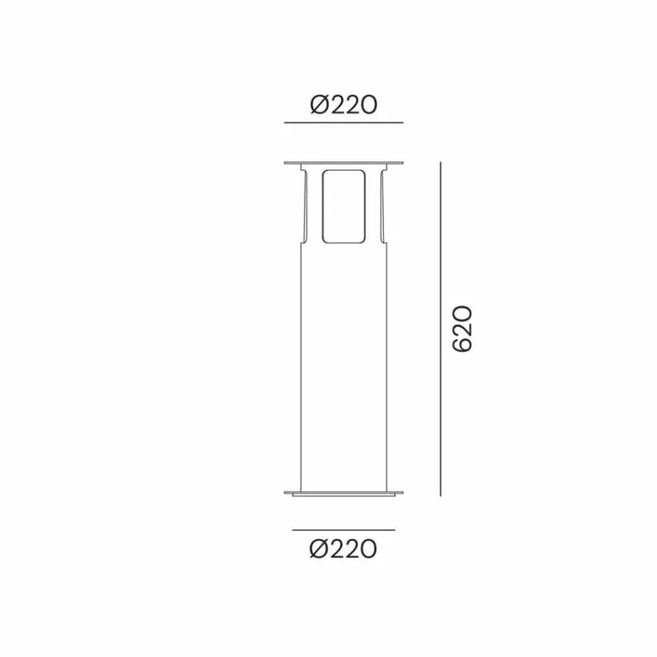 Outdoor Floor Lamp in Iron with Design Hat - Porto by Il Fanale Viadurini