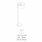 Design Floor Lamp in Metal with Linen Lampshade Made in Italy - Bali Viadurini