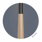 Design Floor Lamp in Metal, Wood and Organza Made in Italy - Boom Viadurini