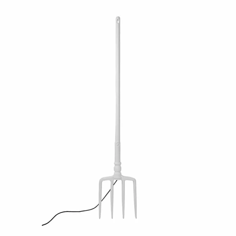 Outdoor Floor Lamp in White Technopolymer Design of 3 Forms - Tools Viadurini